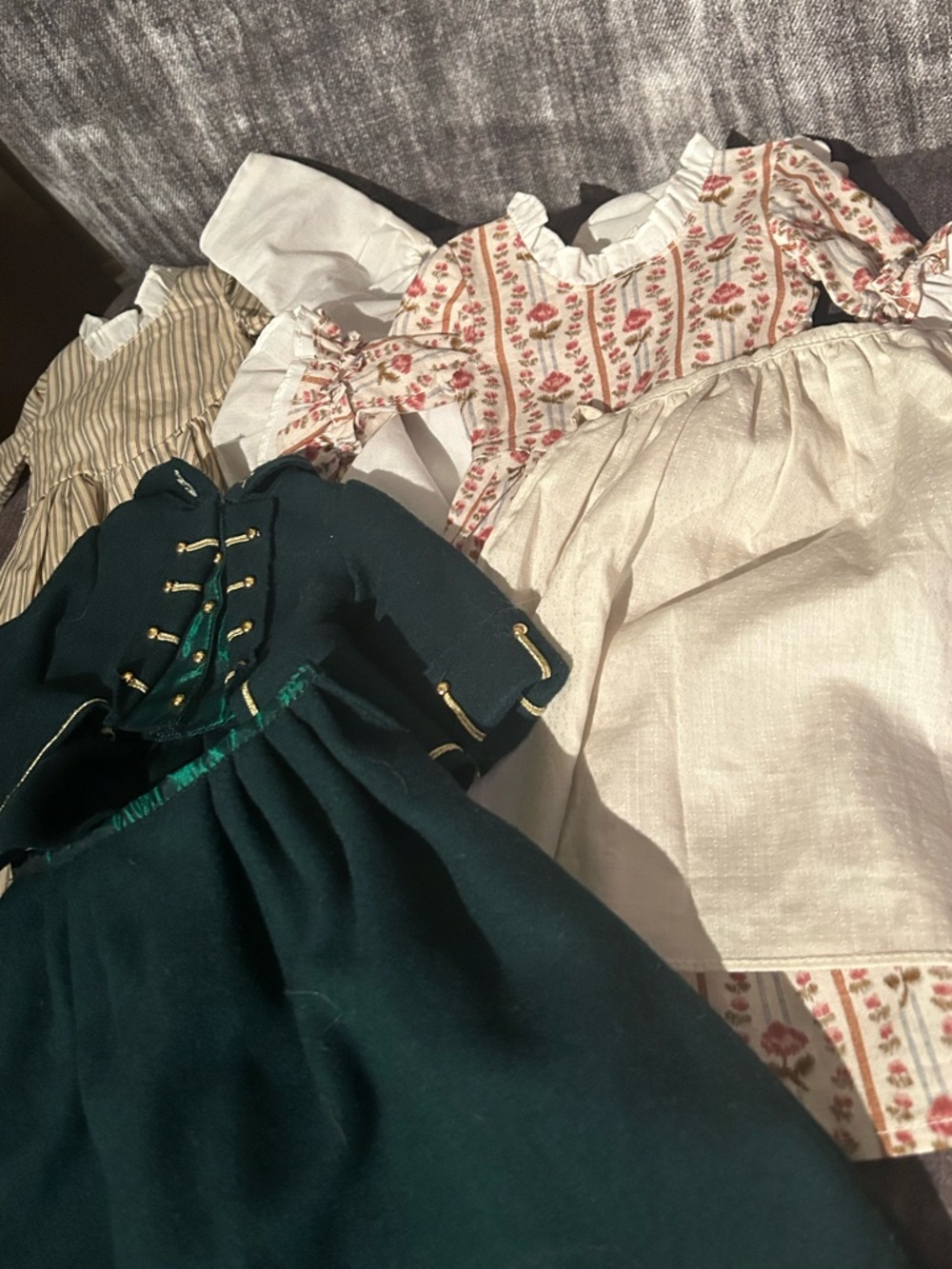 Bundle of 3 American Girl Doll Felicity Dresses Retired